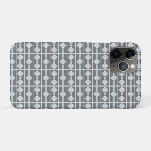 Coques Case-Mate iPhone Formes géométriques gris et bleu (Dos (Horizontal))