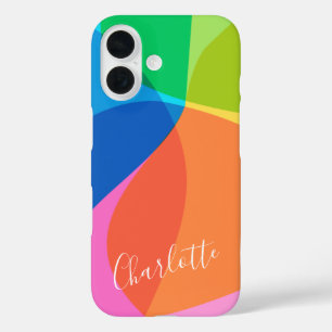 Coques iPhone 16 Formes géométriques modernes et colorées
