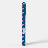 Coques Case-Mate iPhone Formes géométriques modernes Motif en bleu et rose (Verso / Droite)