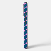 Coques Case-Mate iPhone Formes géométriques modernes Motif en bleu et rose (Verso / Gauche)