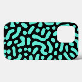 Coques Case-Mate iPhone Formes géométriques monochromatiques vertes (Verso (horizontal))