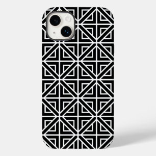 Coque Pour iPhone 14 Plus Formes géométriques noires et blanches