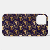 Coques Case-Mate iPhone Formes géométriques or Art Déco (Verso (horizontal))
