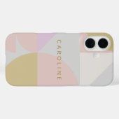 Coques Case-Mate iPhone Formes géométriques Pastel élégantes Personnalisée (Verso (horizontal))