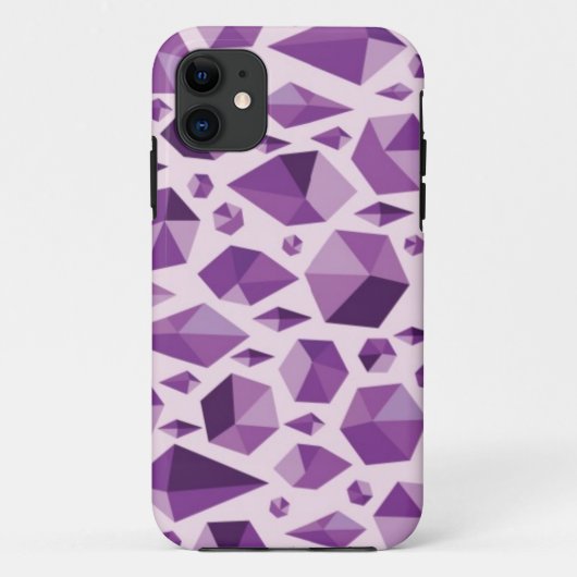Coques Case-Mate iPhone Formes géométriques pourpres de bijou (Dos)