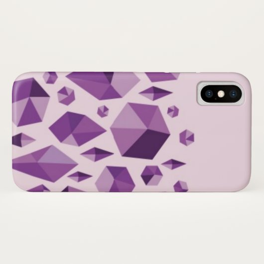 Coques Case-Mate iPhone Formes géométriques pourpres de bijou (Dos (Horizontal))