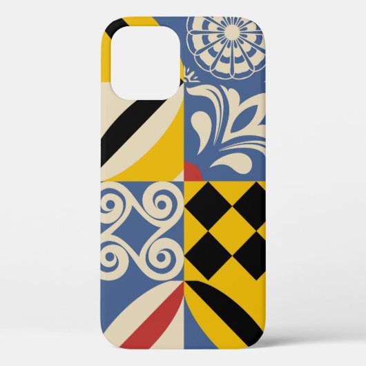 Coques Case-Mate iPhone Formes géométriques rétro : azulejos. (Verso)