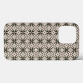 Coques Case-Mate iPhone Formes géométriques rétro beige et marron (Verso (horizontal))