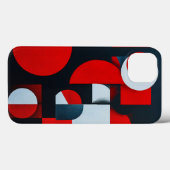 Coques Case-Mate iPhone Formes géométriques rouges (Verso (horizontal))
