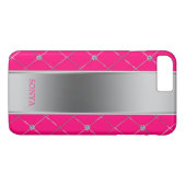 Coques Case-Mate iPhone Formes Géométriques Tendance Rose Chaud Et Argent (Dos (Horizontal))