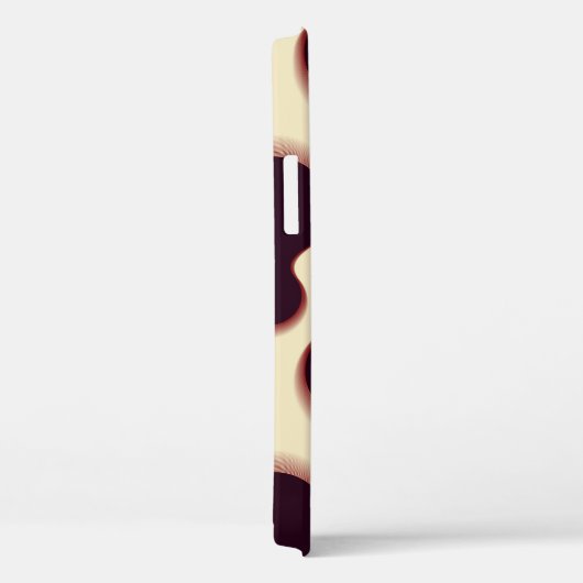 Coques Case-Mate iPhone Formes globulaires épineuses, teintes marron motif (Verso / Droite)