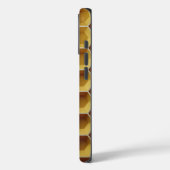 Coques Case-Mate iPhone Formes hexagonales jaunes dans un motif de nid d'a (Verso / Gauche)