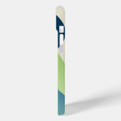 Coques Case-Mate iPhone Formes ondulées vertes et bleues (Verso / Gauche)