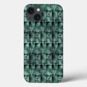 Case-Mate iPhone Case Formes rectangulaires en vert foncé et tacheté