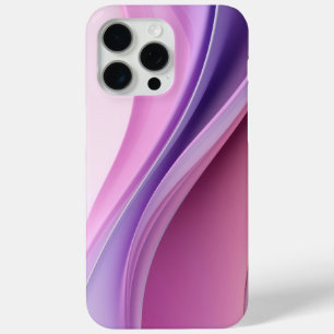 Coque iPhone 15 Pro Max Formes roses et lavandes ondulées