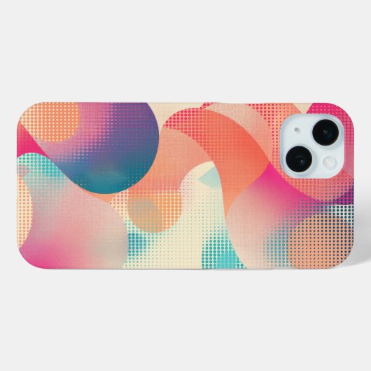 Coques Case-Mate iPhone Formes semi-transparentes et motifs de points (Verso (horizontal))