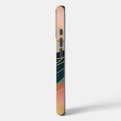 Coques Case-Mate iPhone Formes Turquoises et Roses en or (Verso / Gauche)