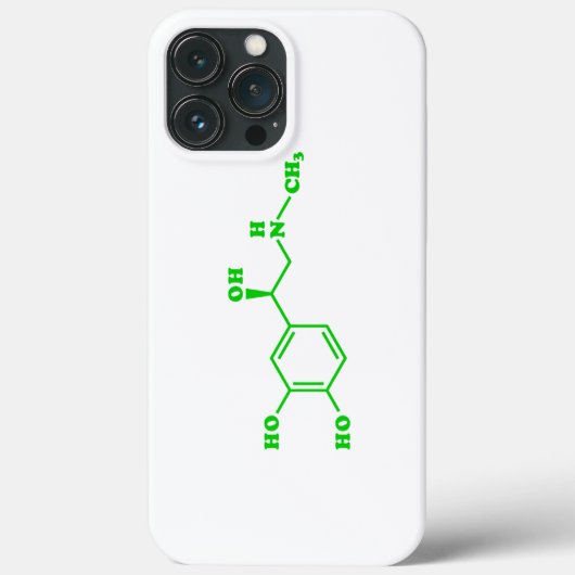 Coques Case-Mate iPhone Formule chimique moléculaire d'adrénaline (Verso)