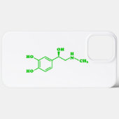Coques Case-Mate iPhone Formule chimique moléculaire d'adrénaline (Verso (horizontal))