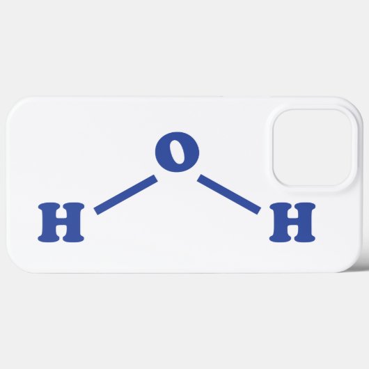 Coques Case-Mate iPhone Formule chimique moléculaire de l'eau (Verso (horizontal))