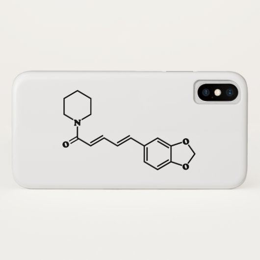 Coques Case-Mate iPhone Formule chimique moléculaire de poivre noir Piperi (Dos (Horizontal))