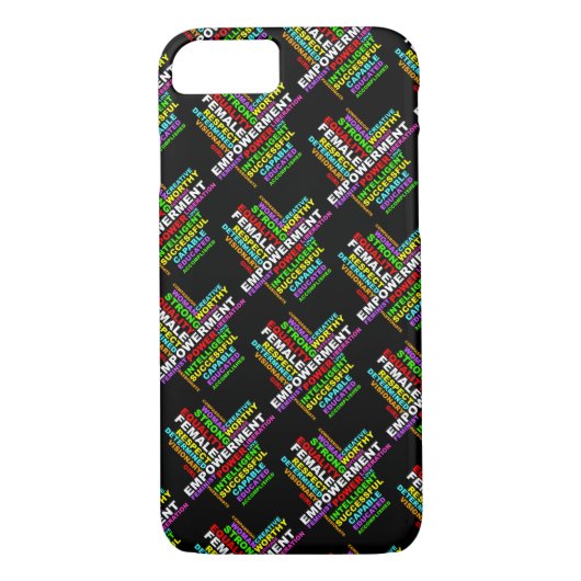 Coques Case-Mate iPhone Forte femme Word Cloud (Dos)