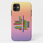 Coques Case-Mate iPhone Forte femme Word Cloud (Dos)