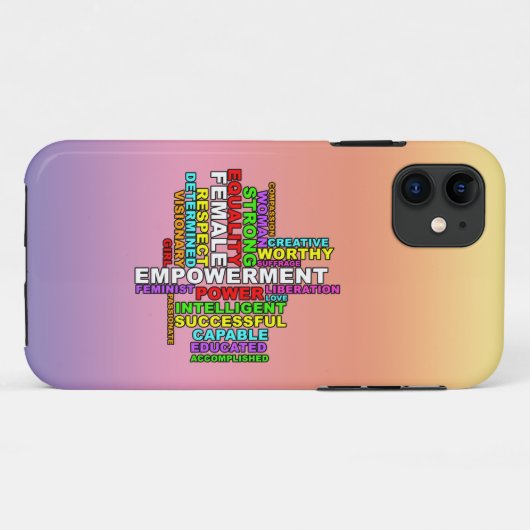 Coques Case-Mate iPhone Forte femme Word Cloud (Dos (Horizontal))