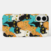 Coques Case-Mate iPhone Foule de chats au crayon fantaisiste (Verso (horizontal))