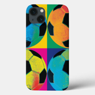 iPhone 13 Case Four Soccer Balls in Different Colors