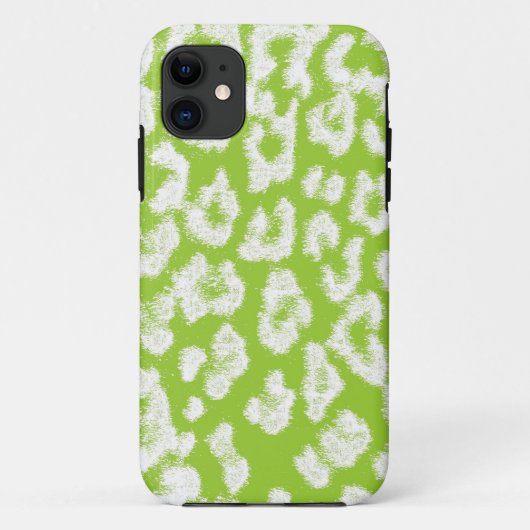 Coques Case-Mate iPhone Fourrure à peau Empreinte de léopard avec chaux et (Dos)