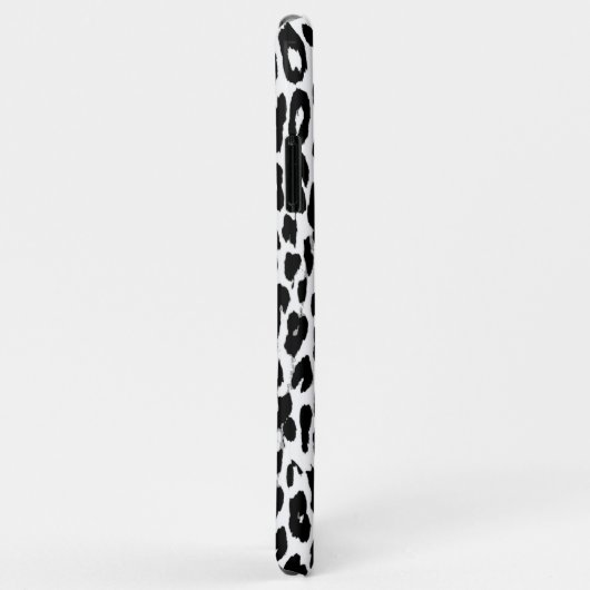 Coques Case-Mate iPhone Fourrure Empreinte de léopard noire (Dos/Droite)