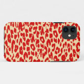Coques Case-Mate iPhone Fourrure Empreinte de léopard rouge (Dos (Horizontal))