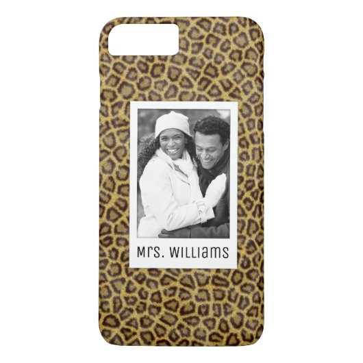 Coques Case-Mate iPhone Fourrure faite sur commande de photo et de léopard (Dos)