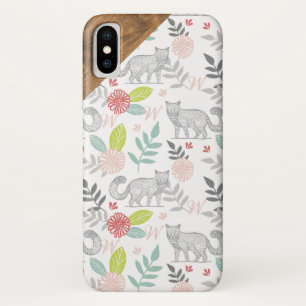 Case-Mate iPhone Case Fox de forêt de région boisée et monogramme flo