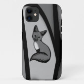 Coques Case-Mate iPhone Fox Design d'art moderne en argent (Dos)