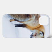 Coques Case-Mate iPhone Fox rouge en hiver (Verso (horizontal))