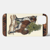 Coques Case-Mate iPhone Fox rustique faisant un pas sur un tronc d'arbre (Verso (horizontal))