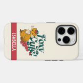Coques Case-Mate iPhone Foxy Mignon avec nom personnalisé (Verso (horizontal))