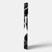 Coques Case-Mate iPhone Fracale blanche imparfaite sur l'espace noir, tric (Verso / Droite)