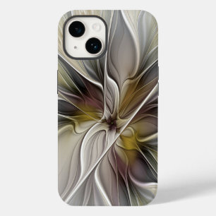 Coque Pour iPhone 14 Fractal floral, fleur de fantaisie aux couleurs de
