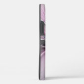 Coques Case-Mate iPhone Fractal Floral Moderne Abstrait Fleur Rose Gris (Verso / Droite)