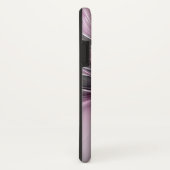 Coques Case-Mate iPhone Fractal Floral Moderne Abstrait Fleur Rose Gris (Dos/Droite)