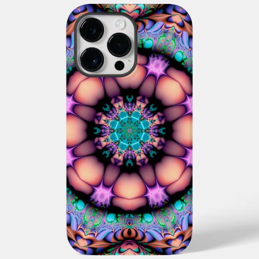 Coques Case-Mate iPhone Fractal Mandala Floral Psychedelic Art (Verso)