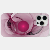Coques Case-Mate iPhone Fractal, moderne Berry Abstrait Art rose (Verso (horizontal))