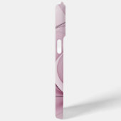 Coques Case-Mate iPhone Fractal, moderne Berry Abstrait Art rose (Verso / Droite)