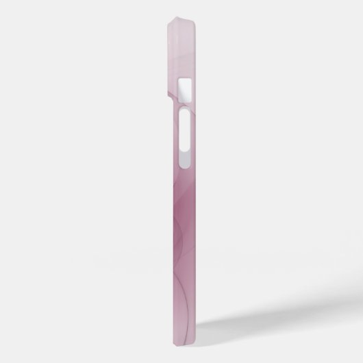 Coques Case-Mate iPhone Fractal, moderne Berry Abstrait Art rose (Verso / Gauche)