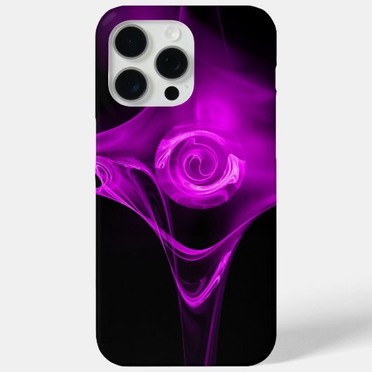 Coques Case-Mate iPhone FRACTAL ROSE, Violet violet noir (Verso)