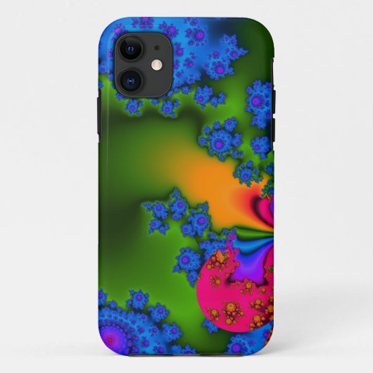 Coques Case-Mate iPhone fractale arc-en-ciel (Dos)