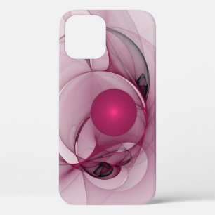 Case-Mate iPhone Case Fractale balançante, Art Abstrait Moderne Rose Ber